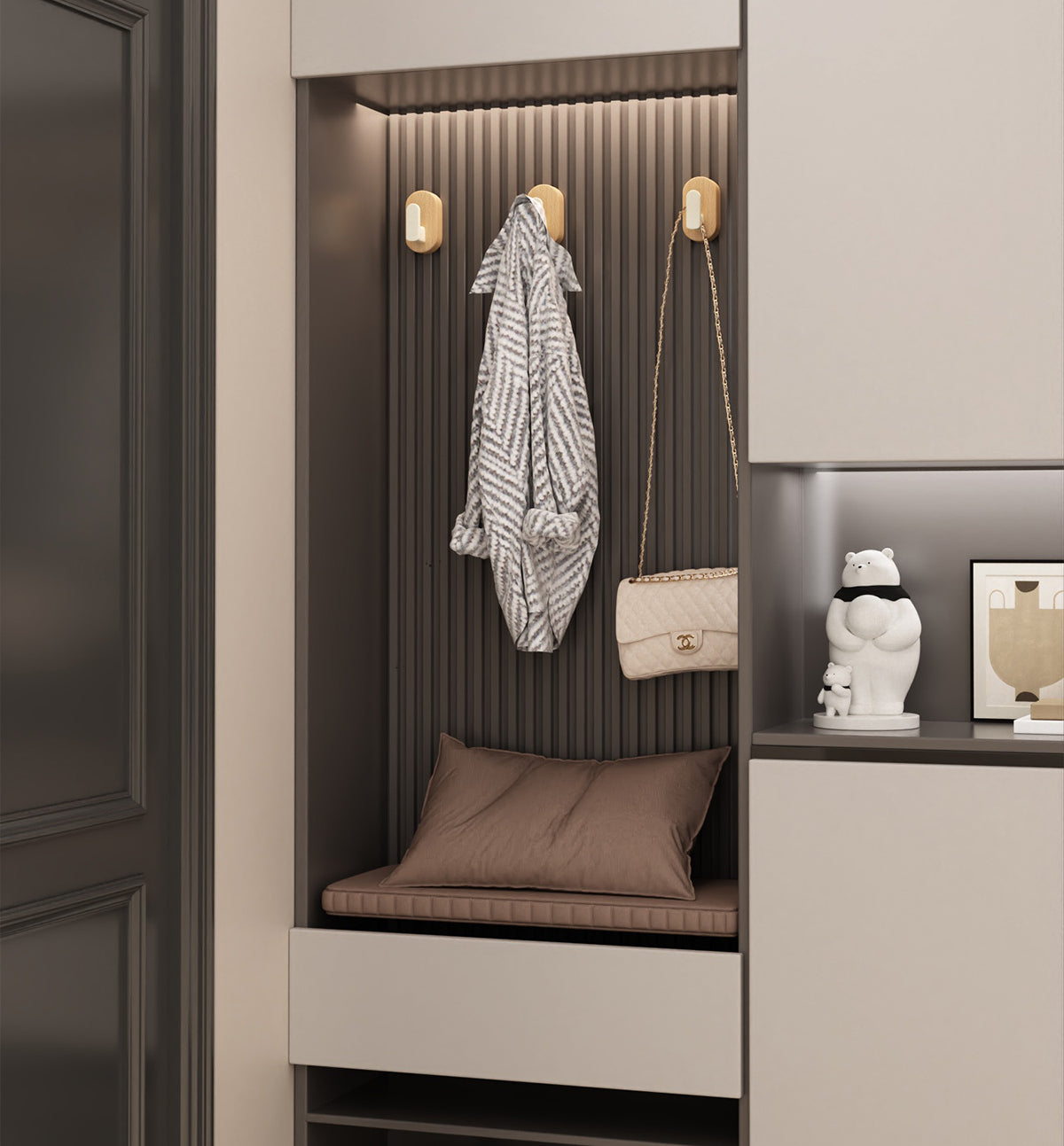 Wood Style Single Hook