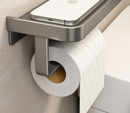 Toilet Paper Holder With Shelf