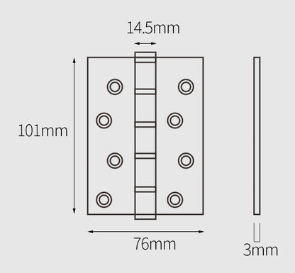 Steel Residential Square Corner Hinge